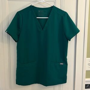 Gently Used Women’s Figs Casma scrub top, Limited Edition hunter green- size S